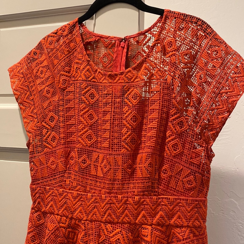 Maeve Anthropologie Dress- Dark Orange